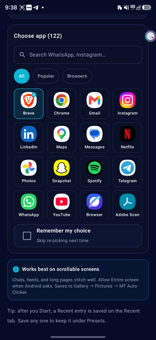 Choose App